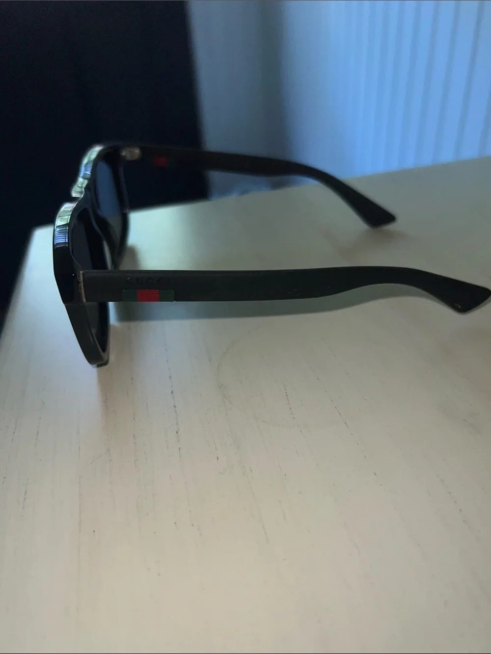 Gucci Black Rectangular Sunglasses